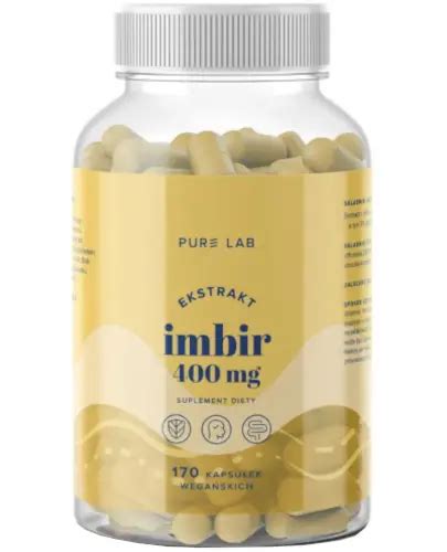 Pure Lab Ekstrakt imbir 400 mg 170 kapsułek ᐈ Cena Opinie Wskazania