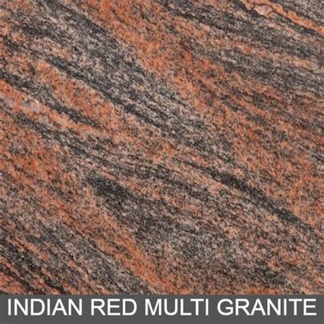 Polished Multi Red Granite Slab For Kitchen Countertops 18 20 MM