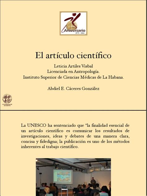 El Articulo Cientifico Pdf Epistemología Cognición