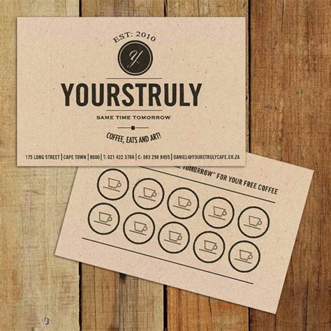 Coffee Loyalty Card Template Free