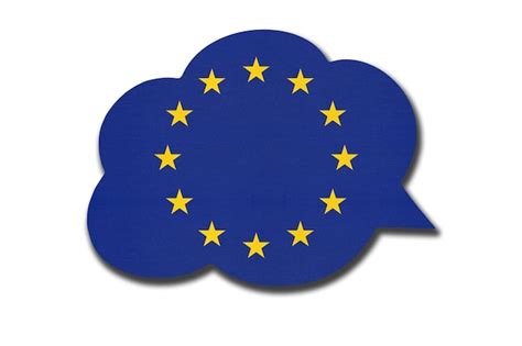 Premium Photo 3d Speech Bubble With European Union National Flag Isolated