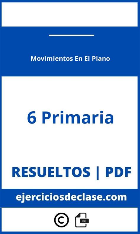 Ejercicios Movimientos En El Plano 6O Primaria Pdf