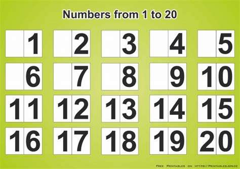 20 Free Printable Large Numbers