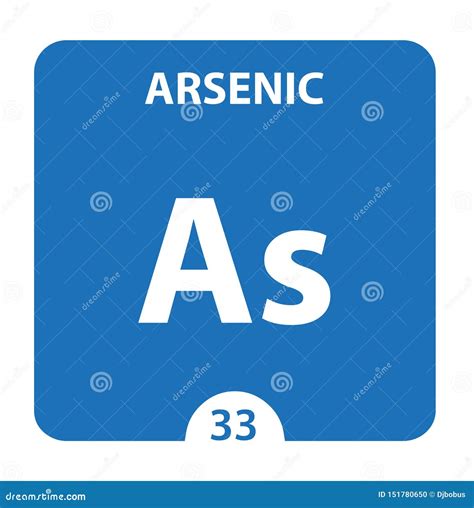 Arsenicum Arseen Tekenen Met Atoomnummer En Atoomgewicht Als Chemisch ...
