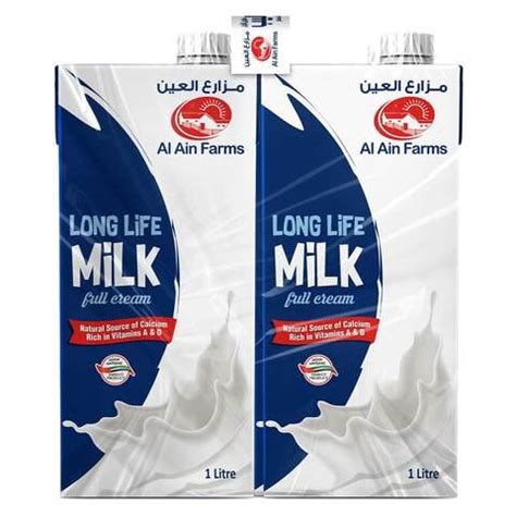 Al Ain Long Life Full Cream Milk 1L Pack of 4 price in UAE | Carrefour ...