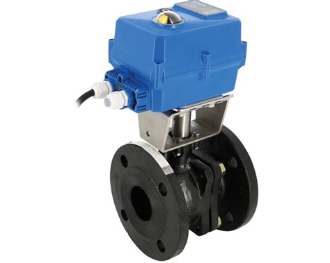 Cast Iron Flanged Ball Valve Nf Tcr Electric Actuator Syveco