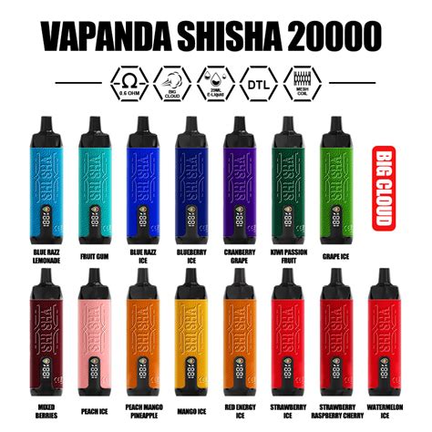 Original Shisha Vape Factory Digital Screen Vapanda Disposable Vape E