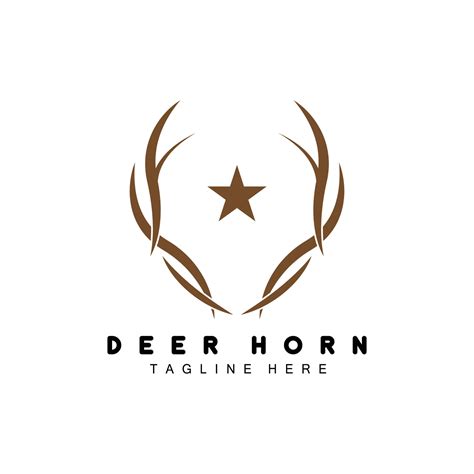 Deer Antler Logo Antler Icon Illustration Christmas Santa Animal