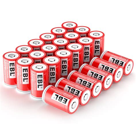 EBL RCR123A 16340 Rechargeable Batteries 3 7V 750mAh Li Ion Battery For