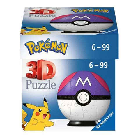 Pokémon Puzzle 3d Pokéballs Master Ball 54 Pièces