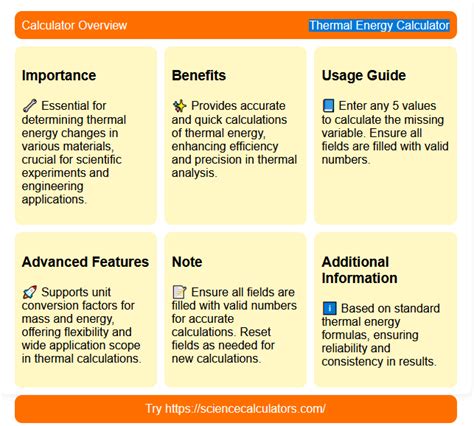 Thermal Energy Calculator | Online Calculators