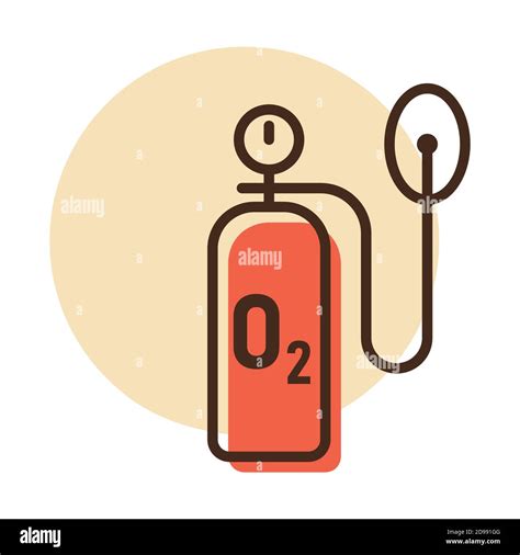 Medical Oxygen Cylinder Vector Icon Medical Sign Coronavirus Graph