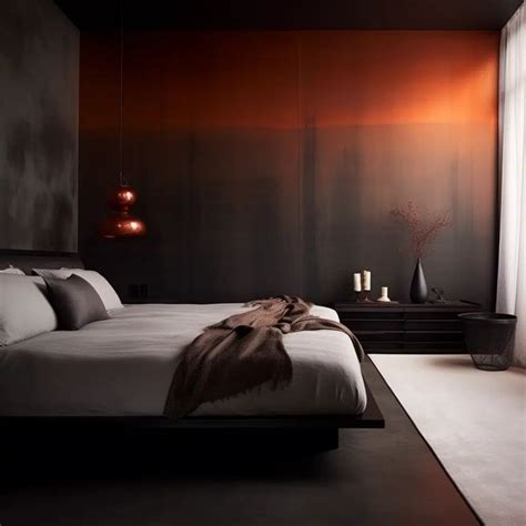 Black And Rust Bedroom Ideas Hearthandpetals Chambre A Coucher