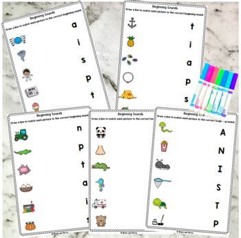 Satpin Beginning Sounds No Prep Sound And Picture Match Worksheets