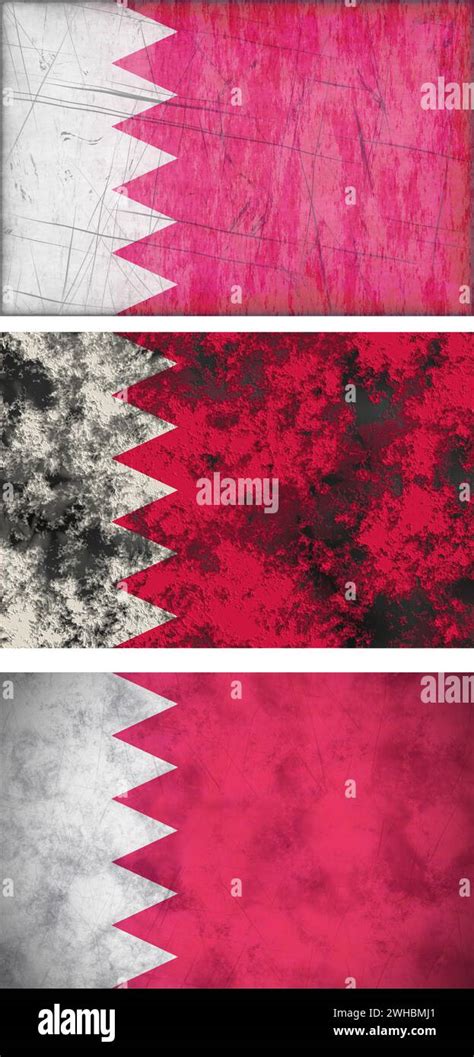 Great Image Three Grunge Flags Of Bahrain Stock Photo Alamy