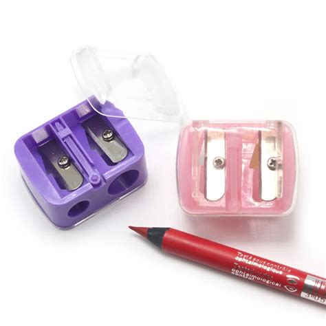 1pc New Double Holes Cosmetic Sharpener Pencil Sharpener For Cosmetic