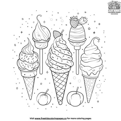 Plain Simple Ice Cream Coloring Pages
