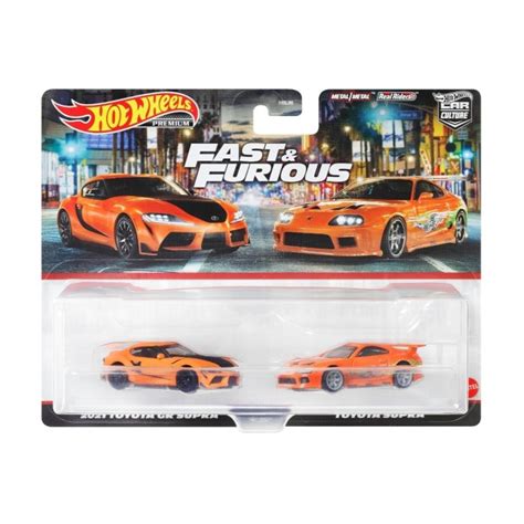 Hot Wheels Fast And Furious Toyota Supra Orange Twin Pack Premium Shopee Malaysia