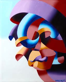 Daily Painters Of California Mark Webster Futurist Abstract Portrait