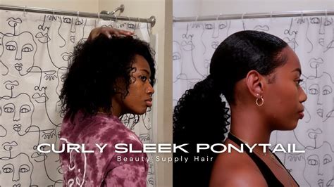 How To Sleek Ponytail W Beauty Supply Hair Natural Youtube