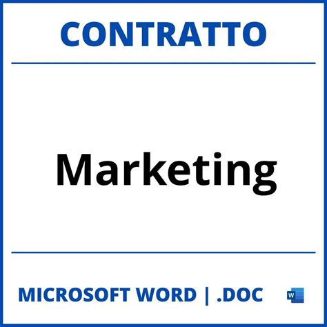 Fac Simile Contratto Di Marketing