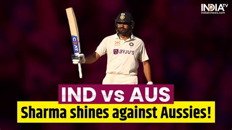 Ind Vs Aus 1st Test Rohit Sharma Shines As Indian Captain Smashes 1st Century In Border