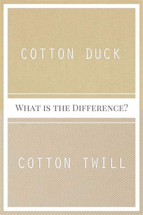 Cotton Duck Vs Cotton Twill Understanding The Key Differences