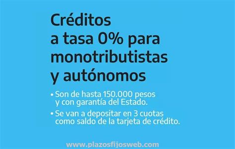 Requisitos Cr Ditos A Tasa Monotributistas Y Autonomos