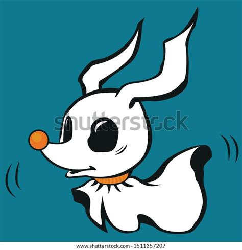 Ghost Dog Cartoon Dog On Halloween Stock Vector (Royalty Free ...