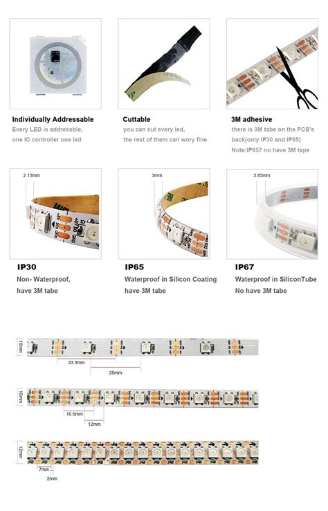 Bande Led V Ws Black Pcb M Ip Bande Lumineuse Tanche En