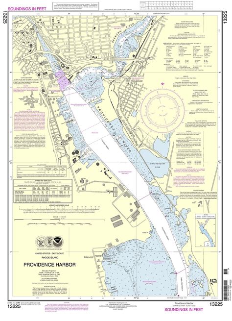 Noaa Nautical Chart 13225 Providence Harbor Travel Map Pins Travel