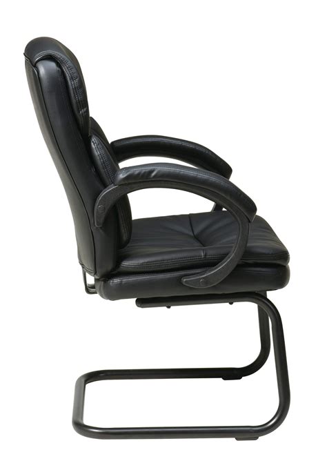 Office Side Chairs - Prescott Black Leather Office Chair