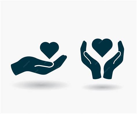 Premium Vector | Charity silhouette icons donation and peace icons