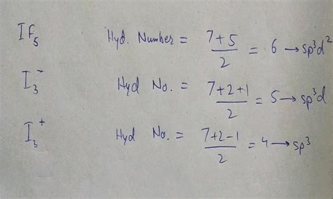 The Hybridization States Of Central Atoms Of The Ions I3 ICl4 And