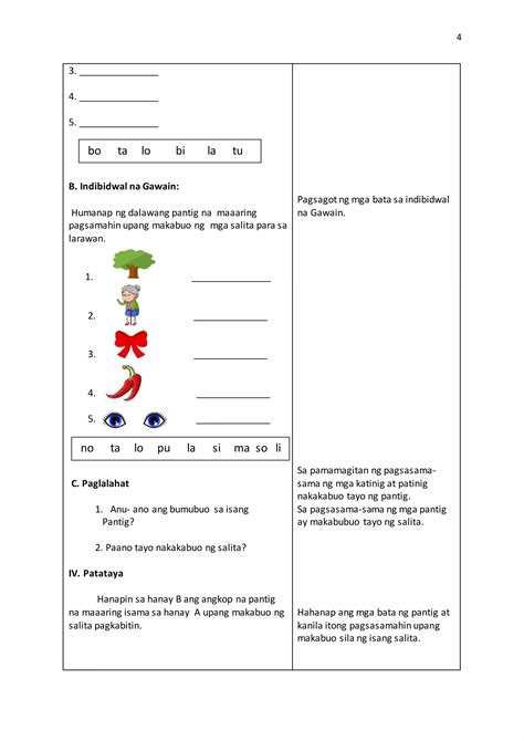 Grade 1 Lesson Plan In Filipino Reynaldo Rey Nbkomputer