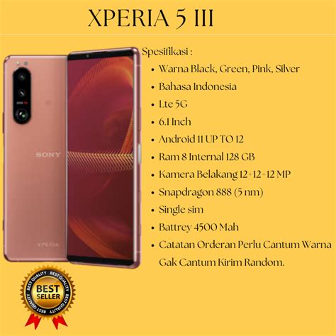 Jual SONY XPERIA 5 Iii 5G 8 128GB SECOND ORIGNAL SPEC A103SO Shopee