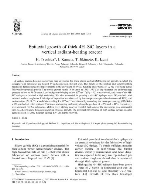 Pdf Epitaxial Growth Of Thick Hsic Layers In A Vertical Radiant