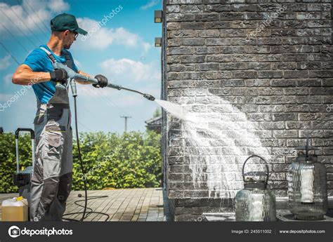 Brick House Wall Pressure Washing Special Cleaning Detergent Caucasian