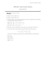 Hw Pdf Revised November Ece Linear System Analysis