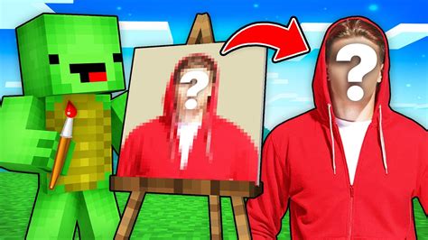 Mikey Draw JJ REALISTIC with DRAWING MOD - in Minecraft Challenge ...