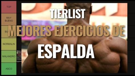 Mejores Ejercicios De Espalda Tier List Youtube