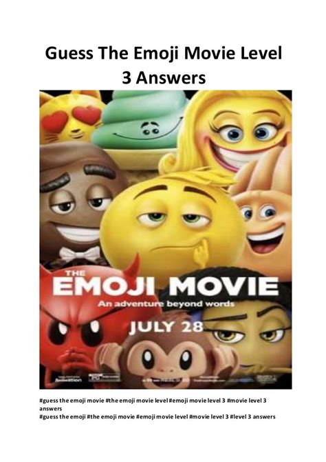 Guess The Emoji Movie | guess the emoji movie level 3 answers | full