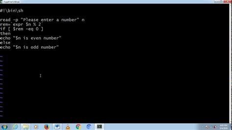 Shell Script To Determine Whether A Number Is Even Or Odd YouTube