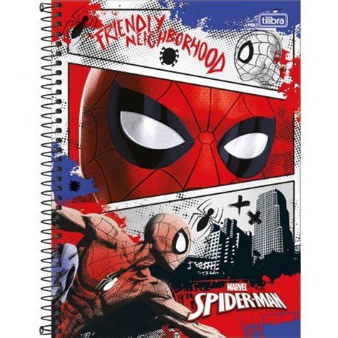 Caderno Espiral Universitario Spider Man Casas Bahia