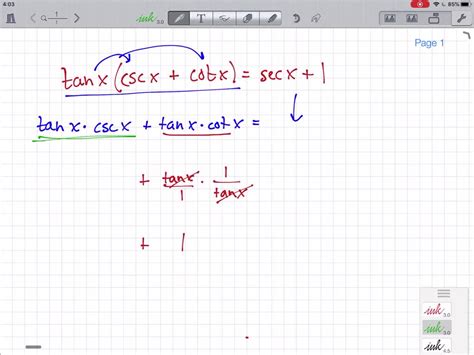 Solved Verify That The Equation Is An Identity Show That Cos X Sec