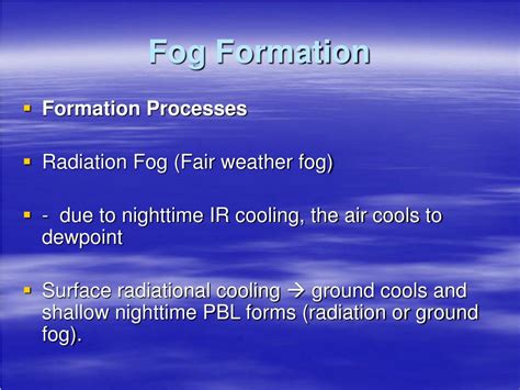 PPT - Fog Formation PowerPoint Presentation, free download - ID:3565735