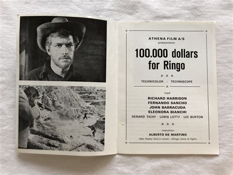 Dollari Per Ringo Richard Harrison Vintage Collectible