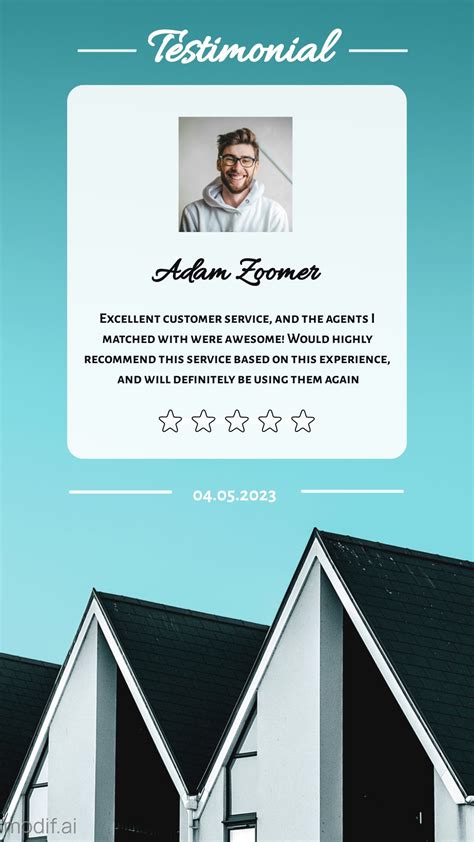 Real Estate Testimonial Design Template Mediamodifier