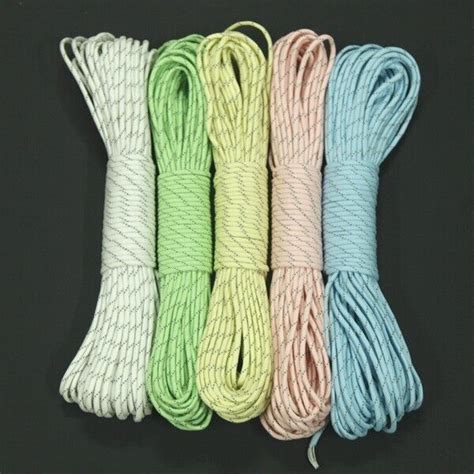 100ft 9 Strand Luminous Glow In The Dark And Reflective Paracord Parachute Cord Ebay