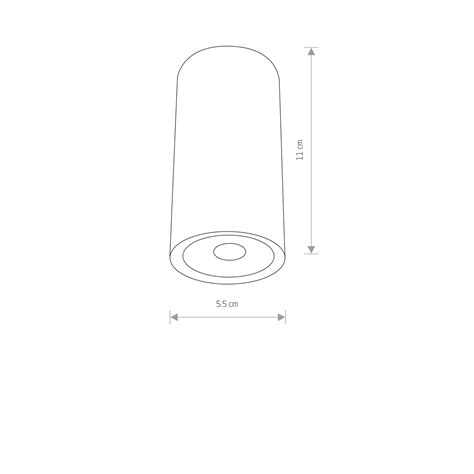 Oprawa sufitowa tuba EDESA LED S 3W biały IP54 śr 5 5cm Nowodvorski